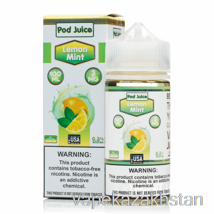 Vape Smoke Lemon Mint - Pod Juice - 100mL 0mg